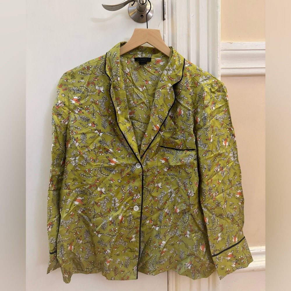 Jcrew 100% silk top